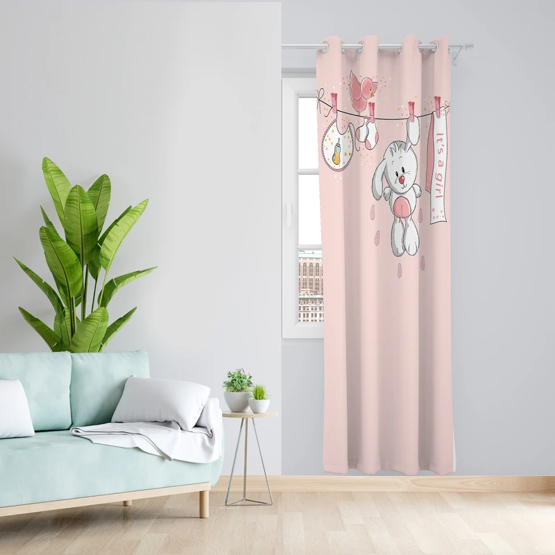 پرده طرح کودک مدل مخمل پانچی کد L 990 L Z سایز 140x200 سانتی متر