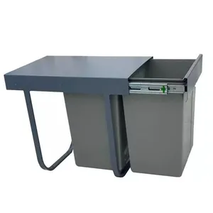 سطل زباله کابینتی مدل ریلی دوقلو گنجایش 50 لیتر