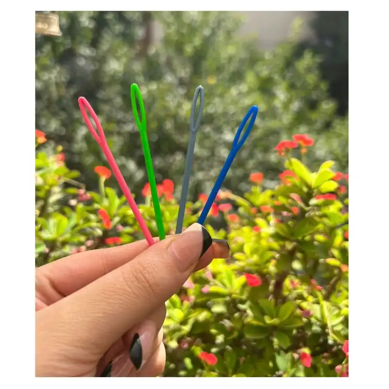 میل بافتنی مدل سیم بکسلی کد 80cm-PACK-0.3 به همراه سوزن دوخت کاموا مجموعه 3 عددی