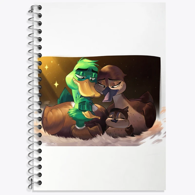 دفتر زبان 50 برگ خندالو مدل دو خط طرح انیمیشن مهاجرت کد N59