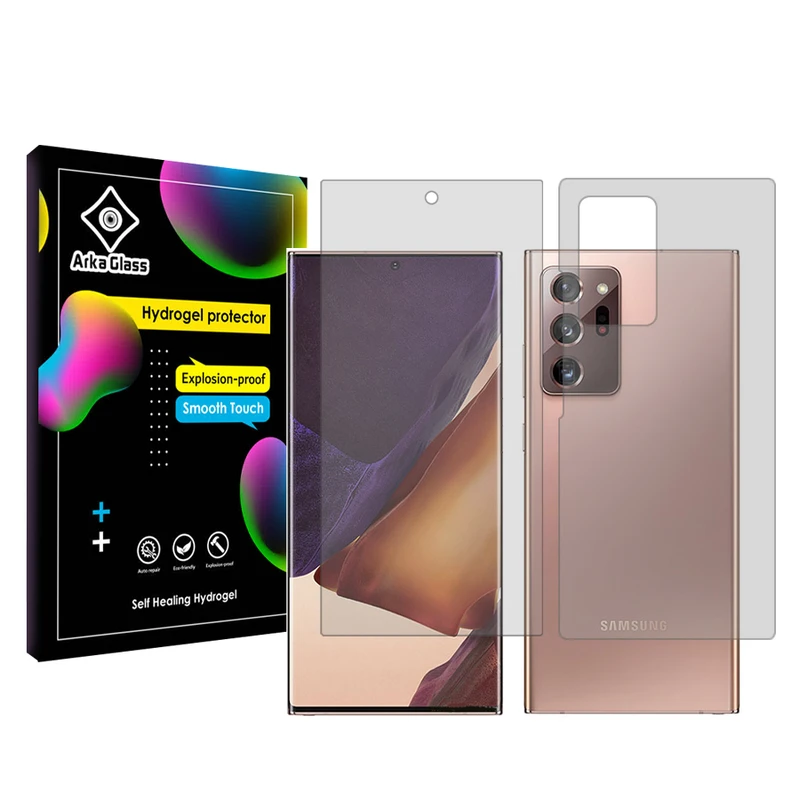 محافظ صفحه نمایش شفاف آرکا گلس مدل Tough مناسب برای گوشی موبایل سامسونگ Galaxy Note20 Ultra 5G به همراه محافظ پشت گوشی