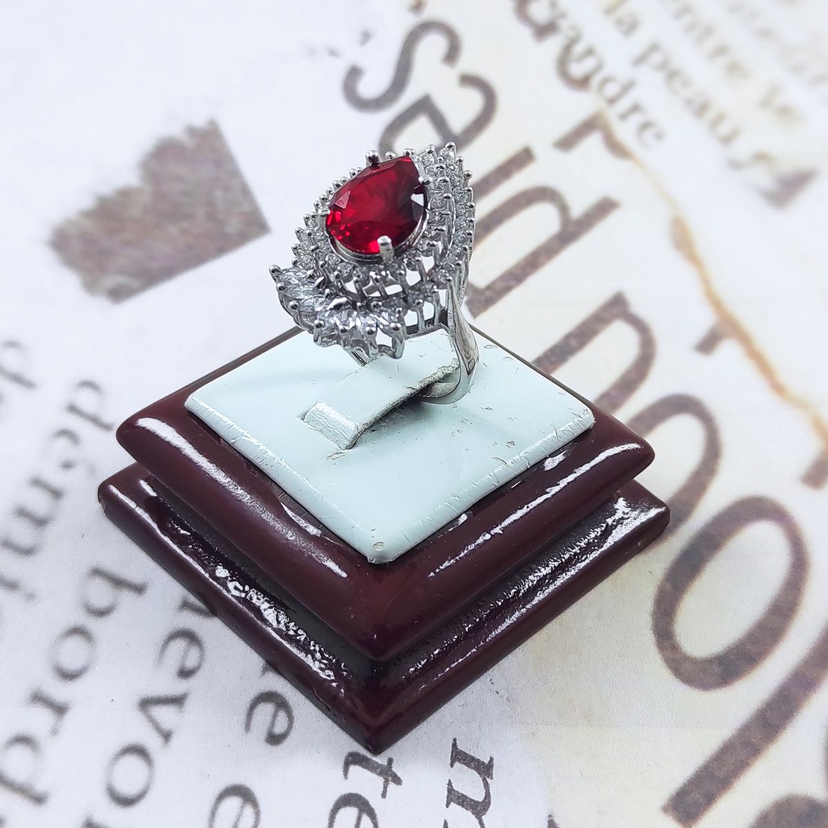 انگشتر نقره زنانه سلین کالا مدل یاقوت سرخ کد MPS-3 - - 3