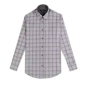 پیراهن آستین بلند مردانه کروم مدل پشمی چهارخانه 2220107