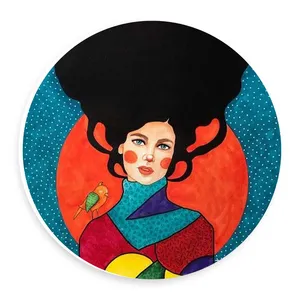  دیوارکوب طرح بانو و پرنده مدل wtb726