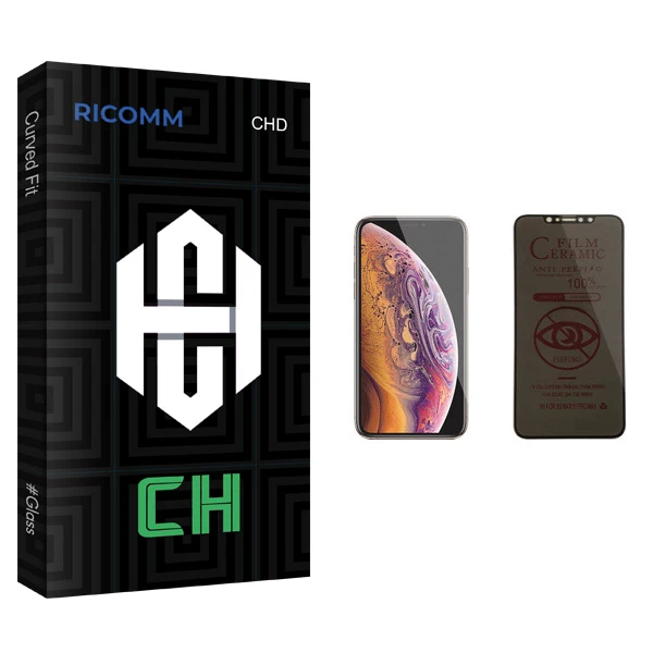 محافظ صفحه نمایش حریم شخصی ریکام مدل CH مناسب برای گوشی موبایل اپل iPhone XS Max