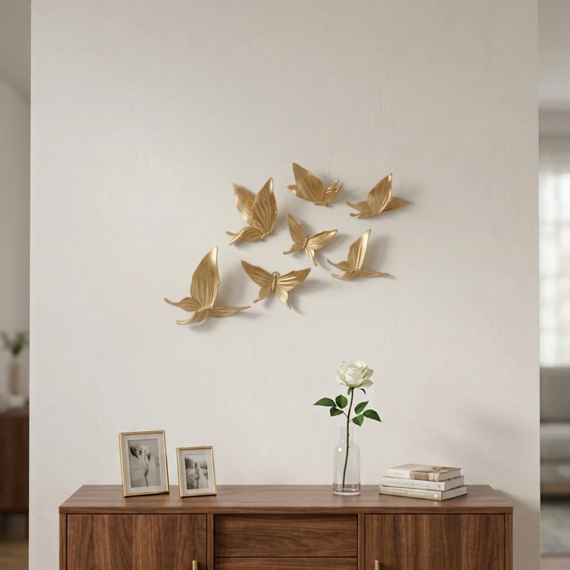 دیوارکوب طرح پروانه کد HE-84 مجموعه 7 عددی