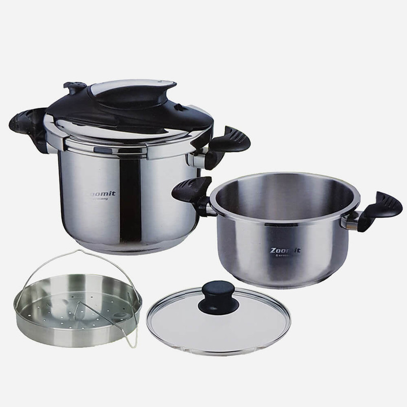 زودپز زومیت کد ZM-1034 مجموعه 2 عددی زودپز زومیت کد ZM-1034 مجموعه 2 عددی