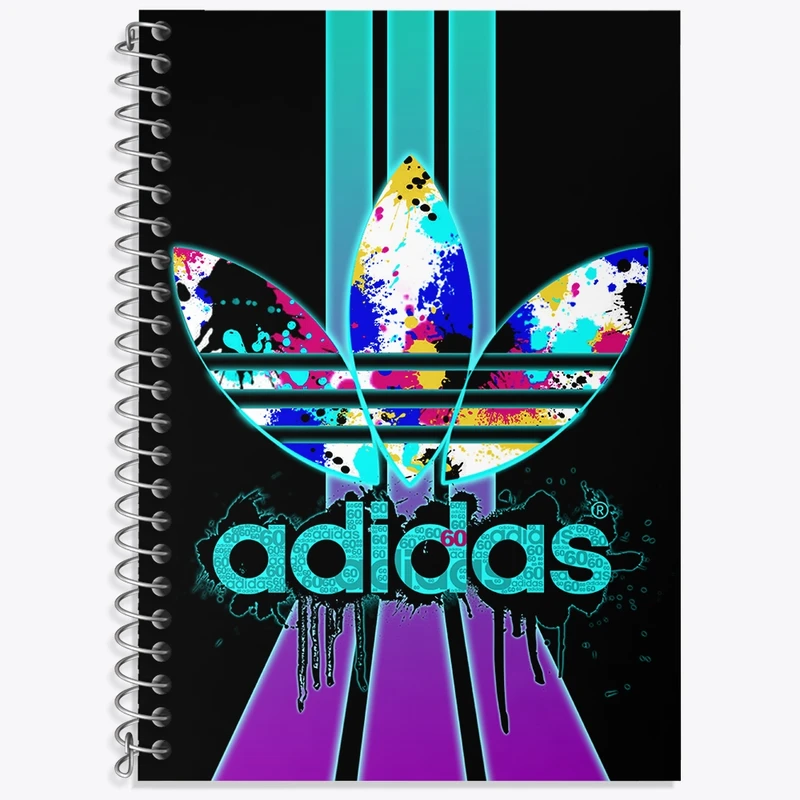 دفتر زبان 50 برگ خندالو مدل سه خط طرح آدیداس (Adidas) کد 36941