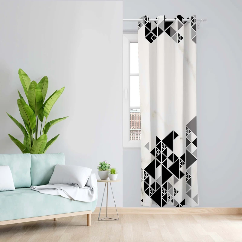 پرده طرح لوزی مدل مخمل پانچی کد 1589 z سایز 140x200 سانتی متر