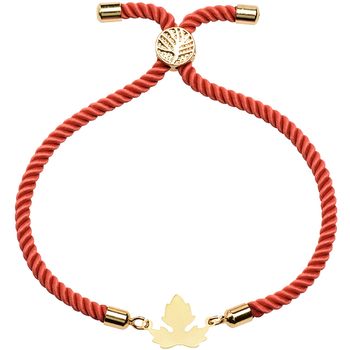 دستبند طلا 18 عیار زنانه کرابو طرح برگ مدل Kr2230