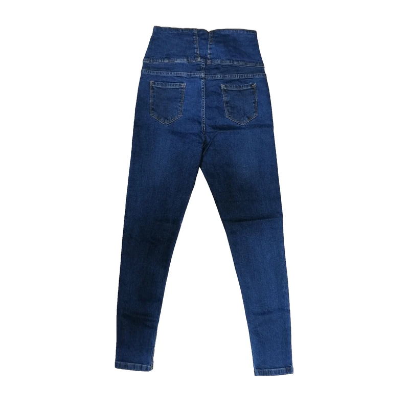 عکس شماره 3 : شلوار جین زنانه مدل کمر گن دار کد 17009