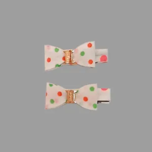 گیره مو دخترانه مدل خال خالی مجموعه دو عددی