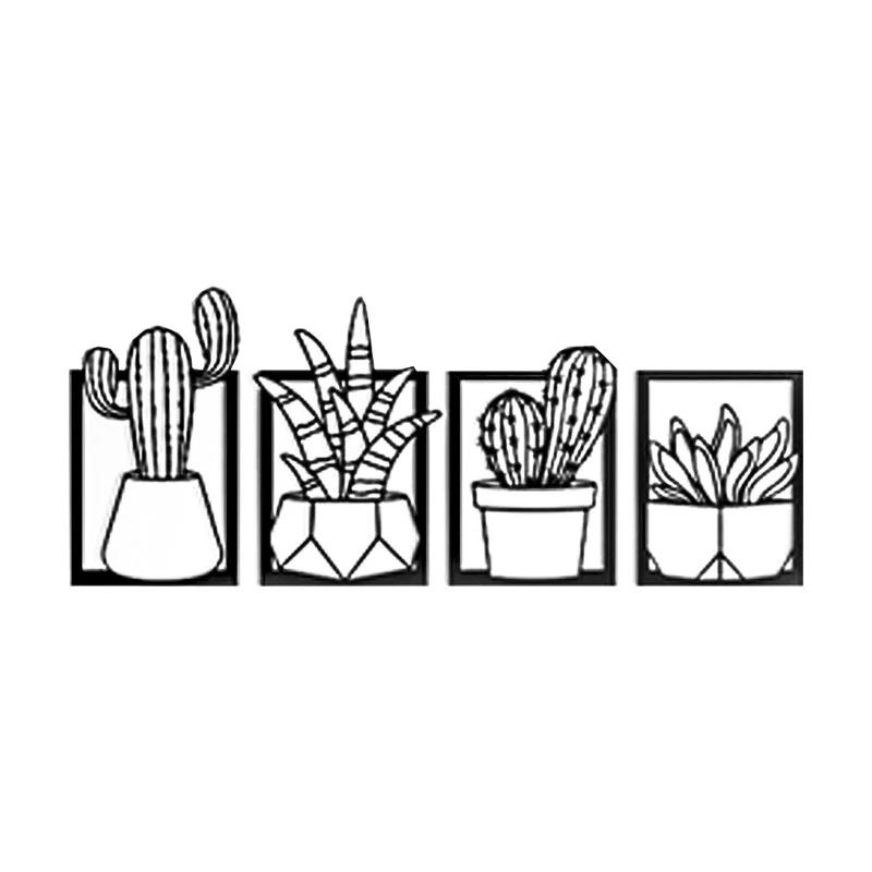 استیکر طرح کاکتوس مجموعه 4 عددی