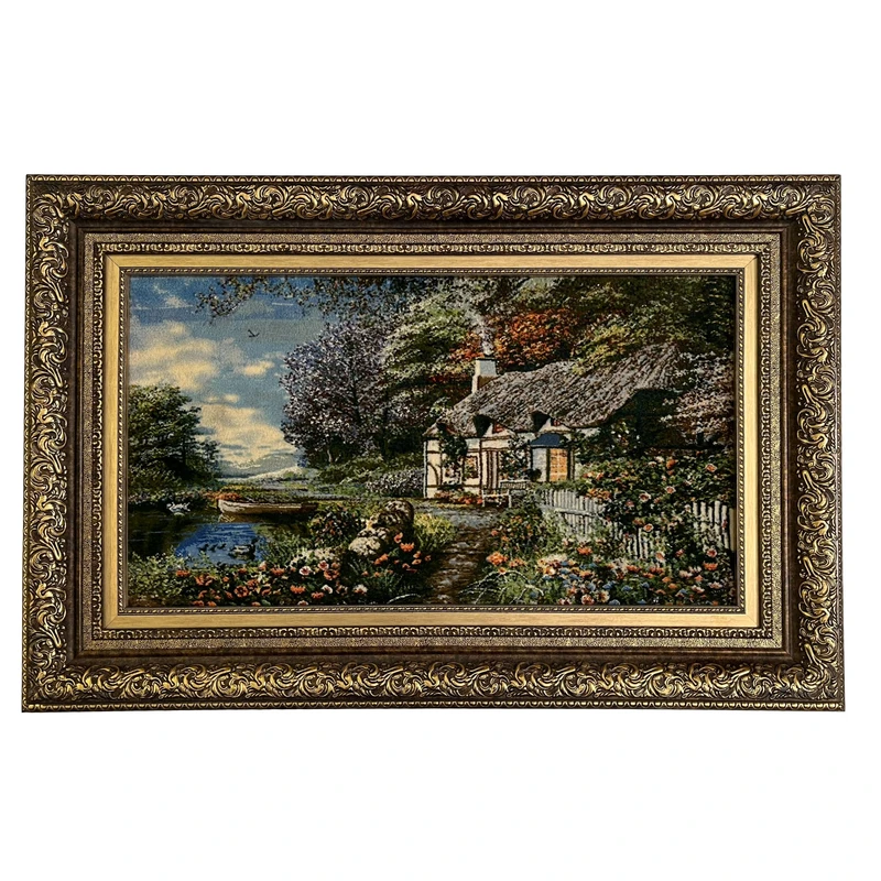 تابلو فرش دستباف طرح منظره جنگلی کد NKP.R23