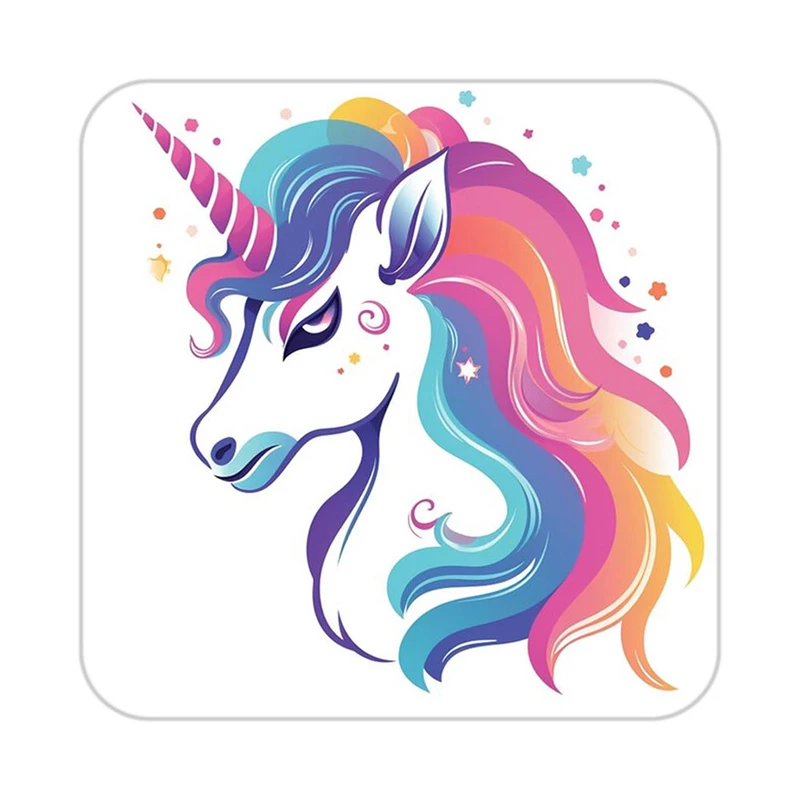 زیر لیوانی کاکتی طرح اسب تک شاخ و یونیکورن مدل mp32773