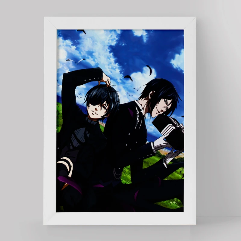 تابلو خندالو مدل سباستین و شیل انیمه خادم سیاه کد 16331