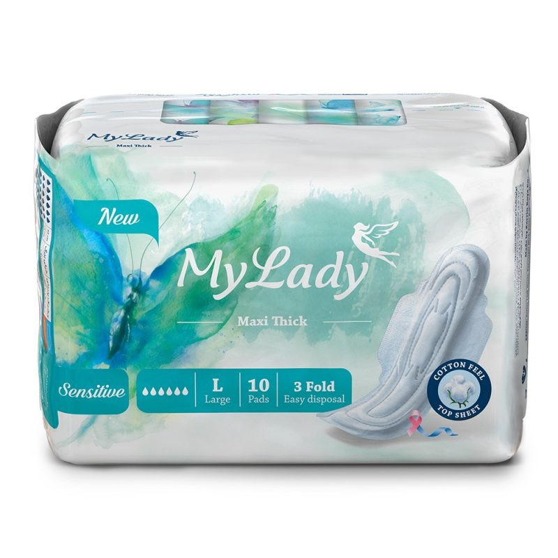 نوار بهداشتی مای لیدی مدل Maxi sensitive مجموعه 120 عددی