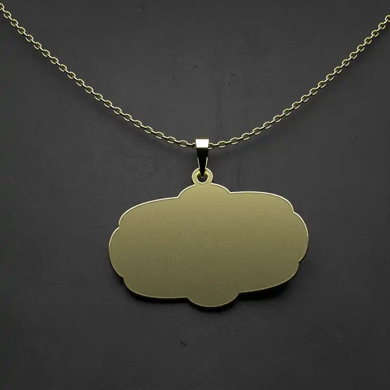 گردنبند طلا 18 عیار زنانه مدوپد مدل شکل هندسی کد P2-1-1118