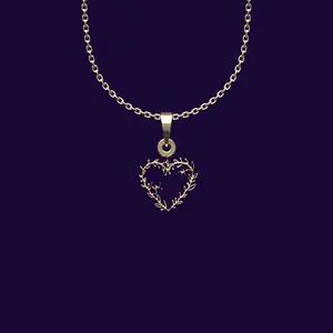 گردنبند طلا 18 عیار زنانه مدوپد مدل قلب کد DD2-1-1202