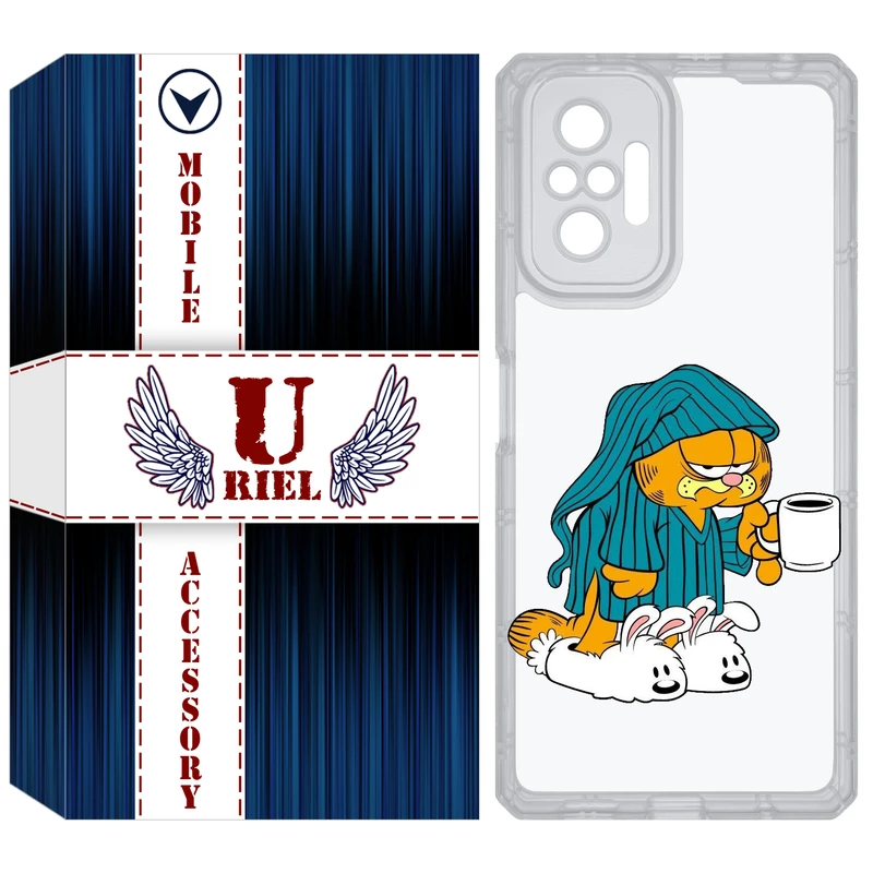 کاور یوریل مدل Clear کد 72 طرح گارفیلد مناسب برای گوشی موبایل شیائومی Redmi Note 10 Pro / Note 10 Pro Max