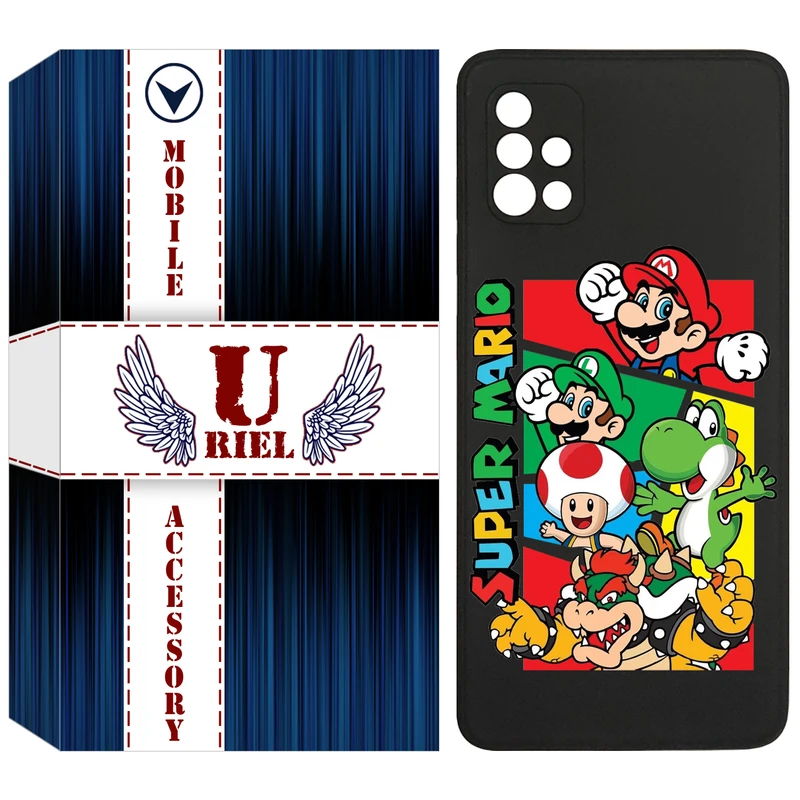 کاور یوریل مدل KSH کد 76 طرح ماریو مناسب برای گوشی موبایل سامسونگ Galaxy A51