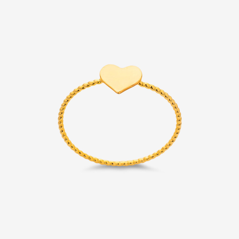 انگشتر طلا 18 عیار زنانه پرسته مدل توپی قلب کد wr1463 سایز 56 به همراه عطر هدیه