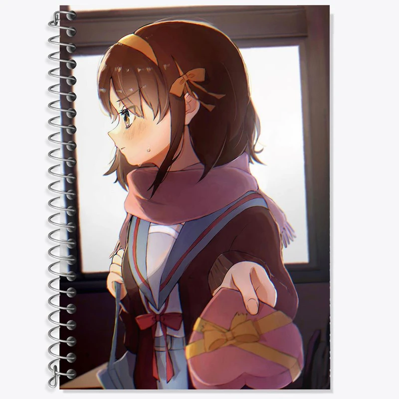 دفتر زبان 50 برگ خندالو مدل سه خط طرح هاروهی انیمه ناپدید شدن هارومی سوزومیا The Disappearance of Haruhi Suzumiya کد 23148