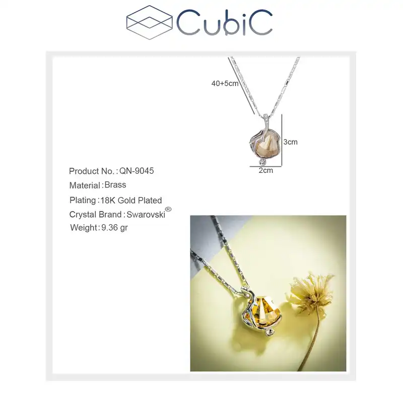 گردنبند زنانه کوبیک مدل QN-9045