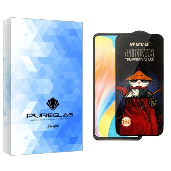 محافظ صفحه نمایش پیور گلس مدل NueGlas Airbag مناسب برای گوشی موبایل اوپو F23