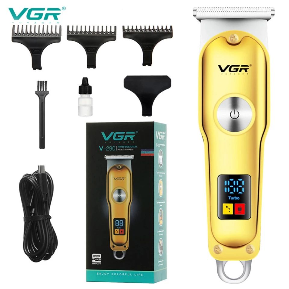 ست ماشین اصلاح موی صورت و بدن وی جی ار مدل V-290، اصلاح به صورت خط زن، حجم زن، منبع انرژی باتری قابل شارژ ، تکنولوژی اصلاح به صورت برش مستقیم، اندازه اصلاح 1، 2، 3 میلی‌متری، مدت زمان شارژ 90 دقیقه و مدت زمان استفاده پس از شارژ 120 دقیقه -  - 9