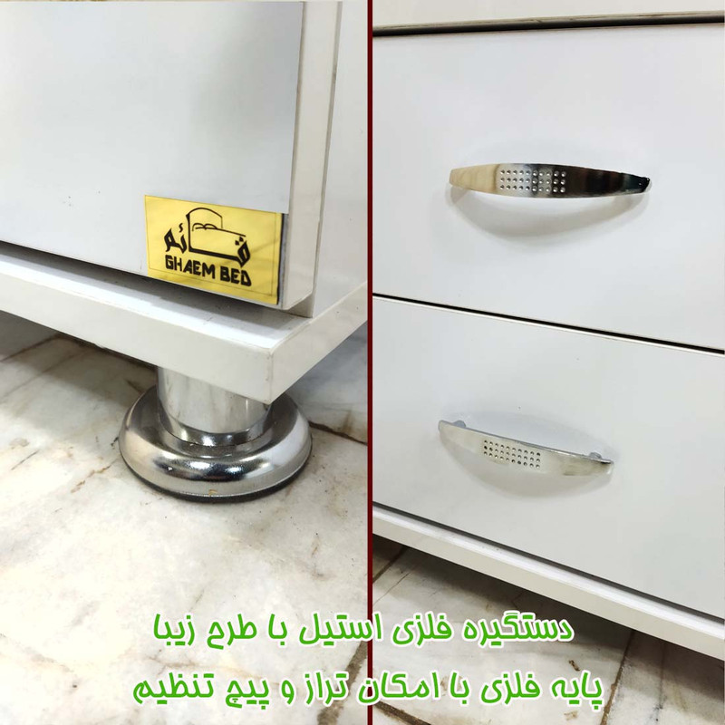 میز پاتختی قائم مدل دو کشو کد P001