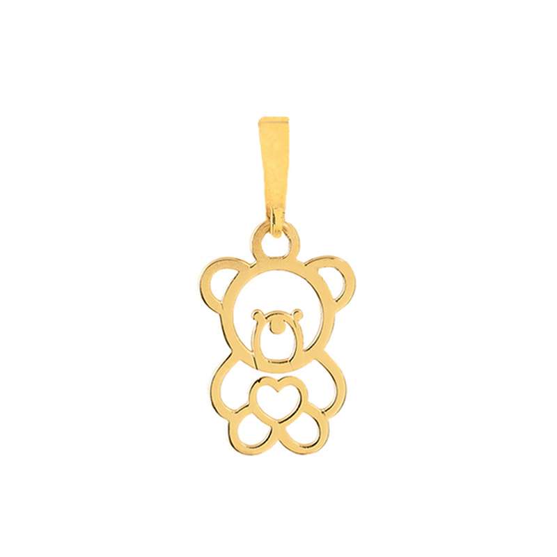 آویز گردنبند کودک طلا 18 عیار درنیتا گلد مدل خرس تدی