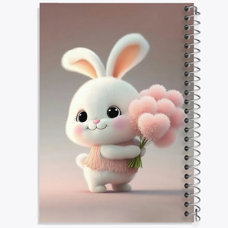 دفتر شطرنجی 50 برگ خندالو طرح خرگوش کیوت کد N1789