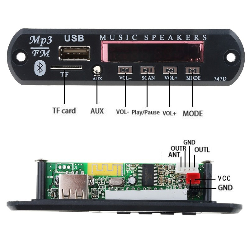 ماژول ام پی تری پلیر مدل 747d کد 4090