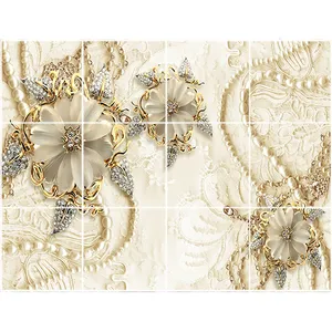 تایل سقفی طرح گل کد 3D1897-12 سایز 60x60 سانتی متر مجموعه 12عددی