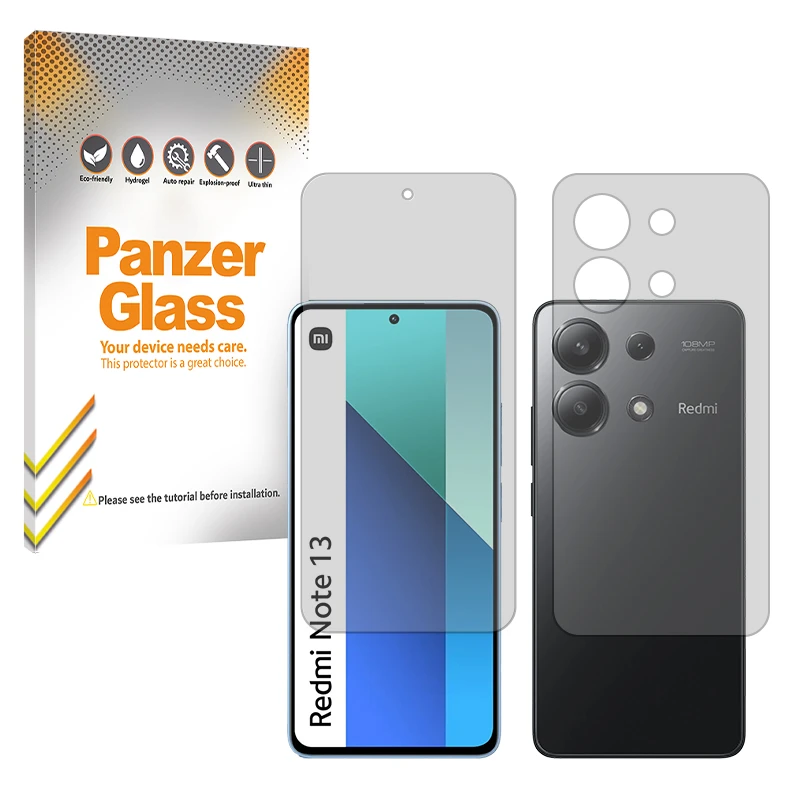 محافظ صفحه نمایش مات پنزر گلس مدل Resistant مناسب برای گوشی موبایل شیائومی  Redmi Note 13 4G به همراه محافظ پشت گوشی 