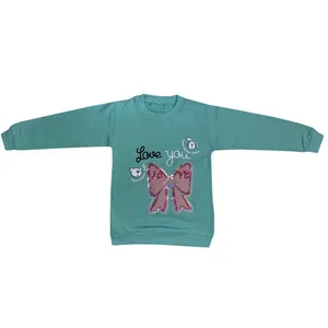 سویشرت دخترانه مدل پاپیون رنگ آبی