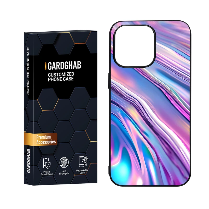 کاور گارد قاب مدل دور ژله ای پشت گلس ساده مناسب برای گوشی موبایل اپل iPhone 15 Pro Max