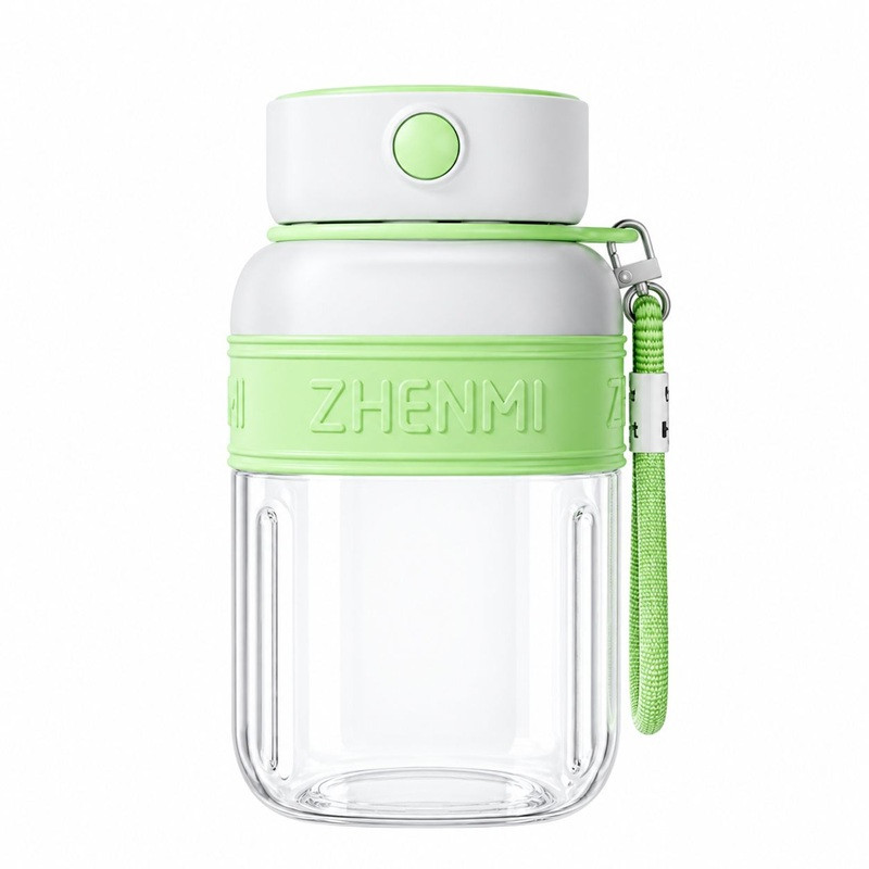 مخلوط کن و اسموتی ساز شارژی ژنمی شیائومی مدل ZMGZ-J12 ظرفیت 0.5 لیتر با 10 تیغه استیل ضدزنگ، موتور 18000 دور در دقیقه، شارژ یو‌اس‌بی تایپ‌سی