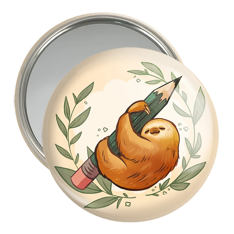 آینه جیبی خندالو مدل تنبل حیوانات بامزه  کد 21056