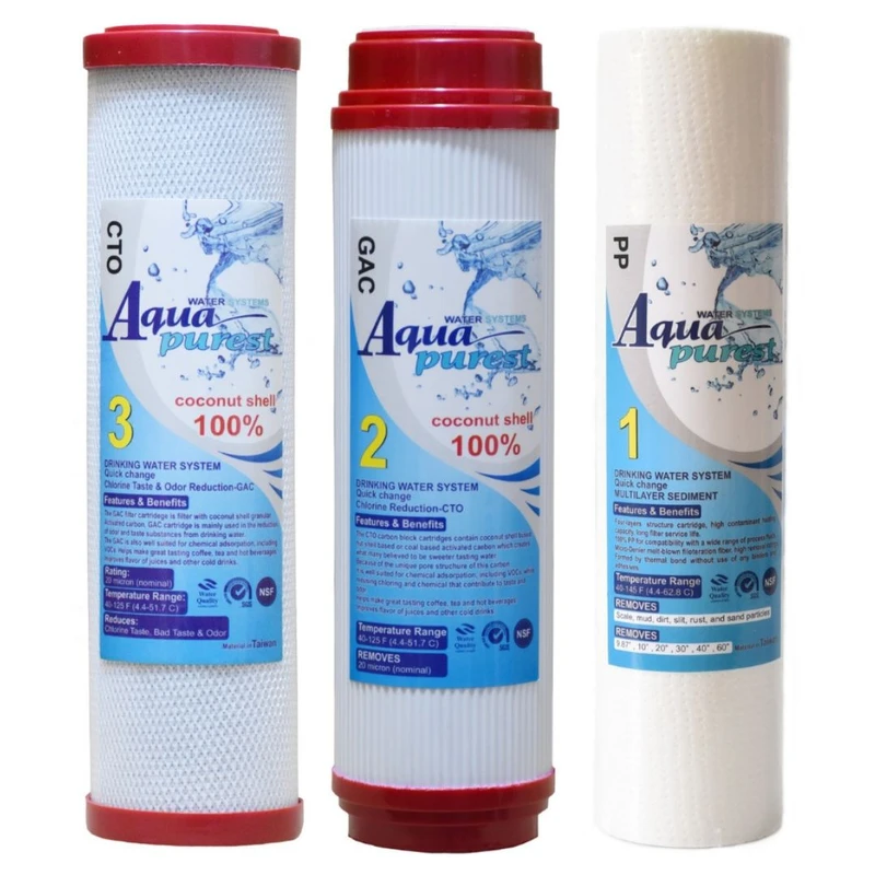 فیلتر دستگاه تصفیه آب آکوا پیورست مدل ZH 3033 RO REW مجموعه 3 عددی