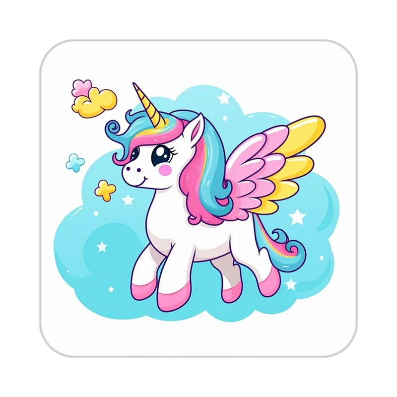 زیر لیوانی کاکتی طرح اسب تک شاخ و یونیکورن مدل mp30505