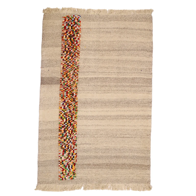 گلیم گبه دستبافت یک ونیم متری مدل مدرن کد4040814