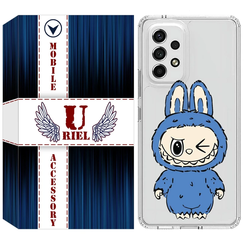 کاور یوریل قاب مدل Clear کد 116 طرح لبوبو Labubu مناسب برای گوشی موبایل سامسونگ Galaxy A72