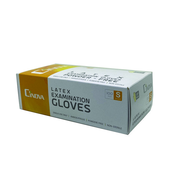 دستکش لاتکس سینوا مدل  012 سایز اسمال بسته 10 عددی