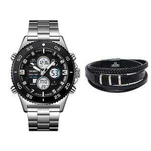 ساعت مچی عقربه‌ای مردانه کوارتز اسکمی مدل 2205SI به همراه دستبند