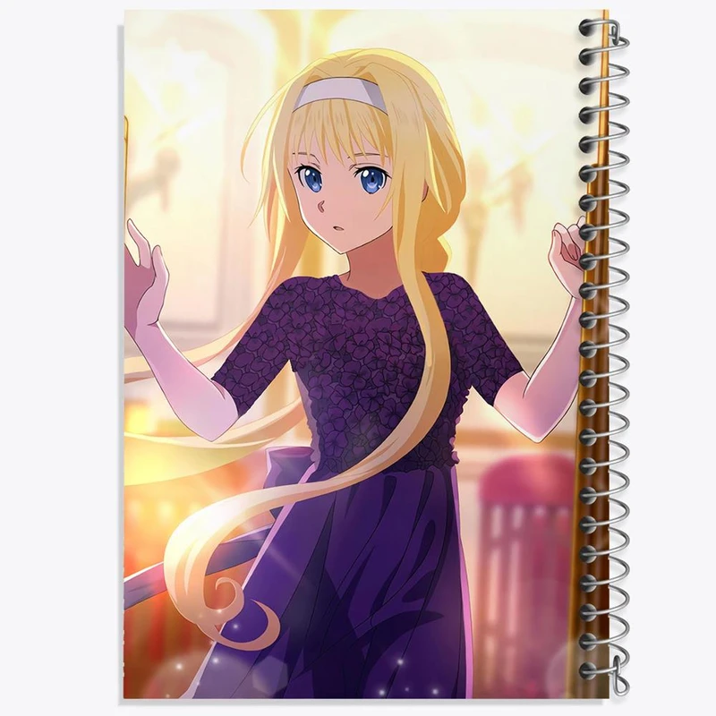 دفتر نت موسیقی 50 برگ خندالو مدل آلیس انیمه دختر کد 12137