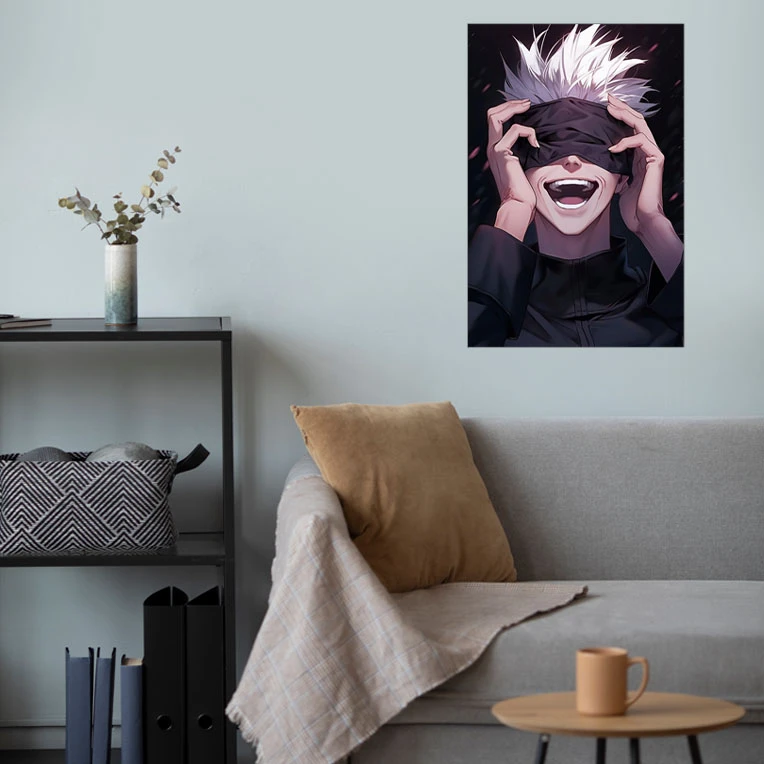 پوستر گوفی مدل گوجو ساتورو انیمه جوجوتسو کایسن طرح Gojo Saturo Jujutsu Kaisen Anime کد LAUGH54