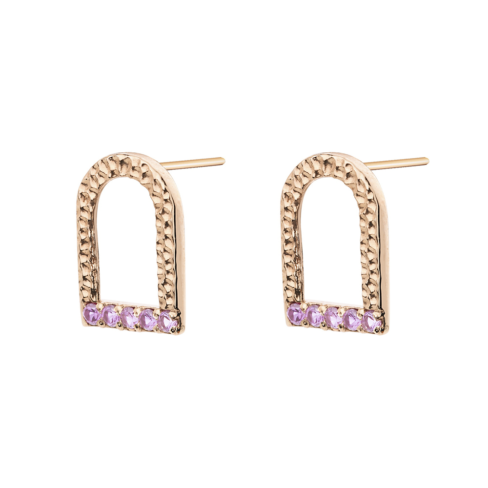 گوشواره طلا 18 عیار زنانه گالری شیدا مجد مدل کویر