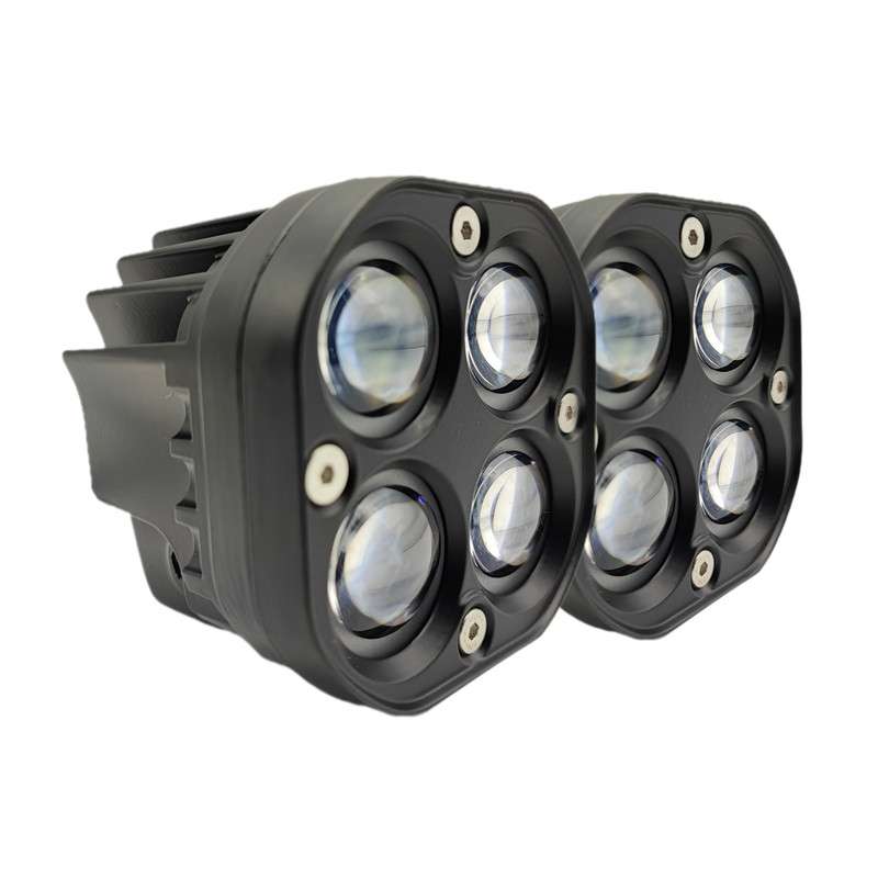 پروژکتور آفرودی خودرو و موتور سیکلت مدل Square Lenz بسته دو عددی